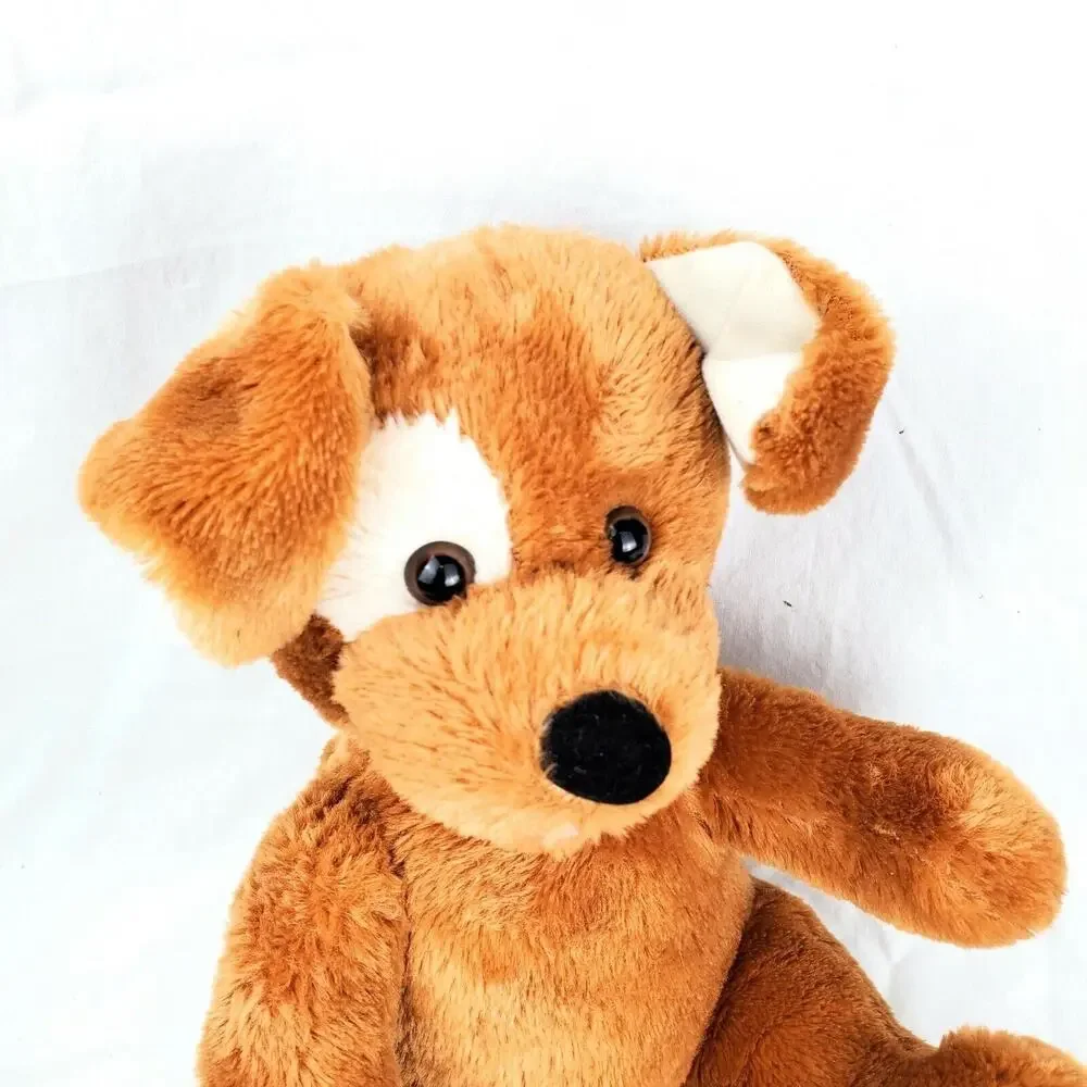 Build a Bear Sound Plush Dog Light Brown Puppy Doll with White on One Eye Barks